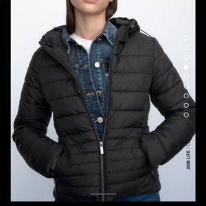Zara Lightweight Water Repellent Puffer Jacket